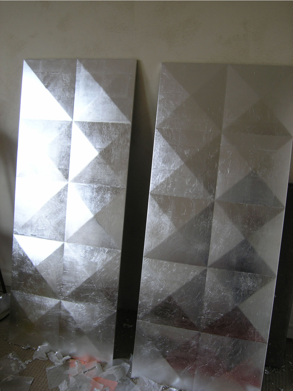Aluminium leaf doors, for Samuel Paton, Cabinet makers